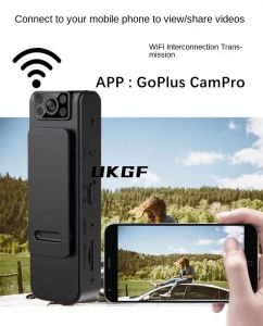 Caméras ukgf l8 caméra petite caméscope vidéo portable micro wifi mini caméra corps caméra boucle de poche