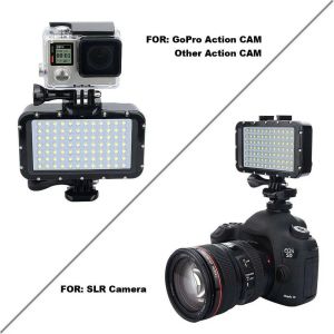 Caméras Ultra Bright Sport Camera 50m LED sous-marine vidéo extérieure 5000lux lampe photo studio étanche