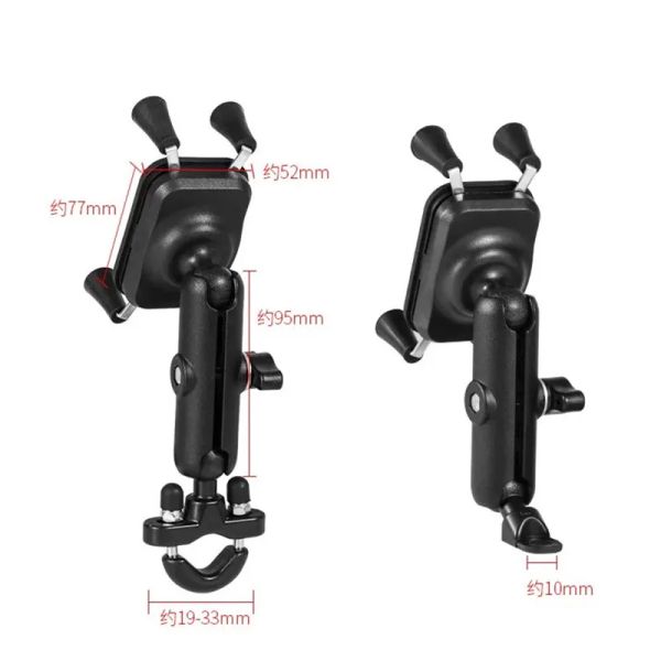 Caméras Universal Motorcycle Mobile Phone Harder Charger Phone Phone Phone Stand GPS Mount Support Support 46.5 pouces iPhone Smartphone