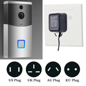 Cameras US UK EU PLIG 18 V AC Transformateur Oplader Voor WiFi Draadloze Deurbel Camera Adapter IP Vidéo IP Intercom Ring 110 V240 V