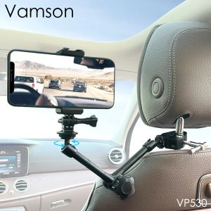 Caméras Vamson Car siège de montage Montage Fixe Bracket pour GoPro Hero 10 9 8 7 6 5 Pour Insta360 pour DJI Action Camera Accessoires pour iPhone 13