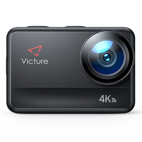 Cameras Victture AC940 Action Caméra 4k 60fps 8m Machine nue étanche 20MP Écran tactile Eis Remote Contrôle avec 1350mAh Batteries