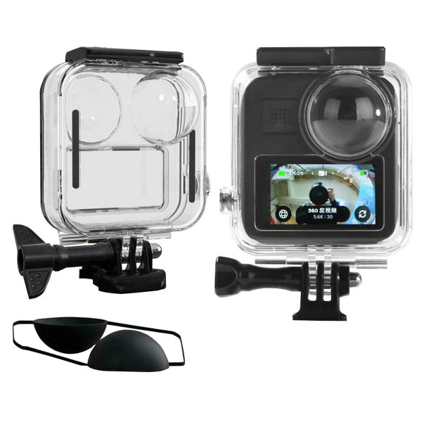 Caméras Boîtier de boîtier étanche pour la coque protectrice de la caméra d'action de GoPro Max sous-marine 20m / 40m avec accessoires de support