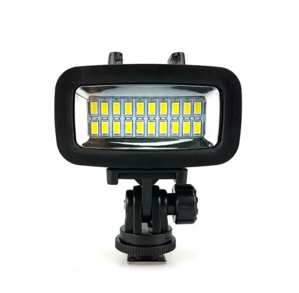 Cámaras Impermeable LED LED Luz submarina Divedor+batería para GoPro Hero 9 8 7 6 54 SJCAM SJ5000 Linteria de lámpara de luz Xiaomi Yi