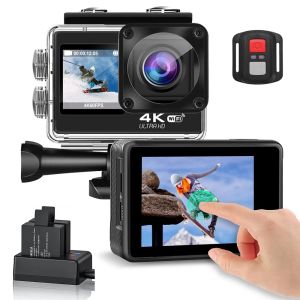 Caméras waywalkers Action Camera 4k 60fps avec télécommande écran étanche sportive sport caméra