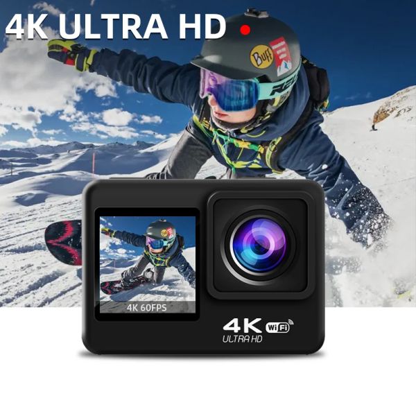 Cameras Waywalkers Action Camera Ultra HD 4k 60fps 1080p 60fps Wifi 2 pouces 170d HEURSE SUPPLAIS