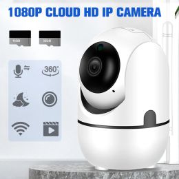 Cámaras Cámara WiFi Smart Security Camera 1080p 2.4Ghz Camera compatible con Clear 2way Audio Audio Cloud Services para la seguridad del bebé en casa