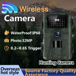 Camera's WiFi Hunting Trail Camera Telefoon App 32MP 1080P Wild Camera Waterdichte Motion Activated Photo Video Trap voor jachtbewaking