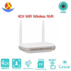 Cameras WiFi Mini NVR 8CH ICSEE XMEYE Network sans fil vidéo Enregistreur vidéo Breetin Mic TF Card Slot Human Detection for CCTV Security Camera