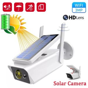 Camera's WiFi Solar Camera 3MP HD Night Vision Waterproof draadloos zonnepaneel Low Power Battery Powered CCTV Secur Surveillance IP -camer