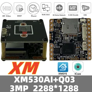 Cameras WiFi Wireless IP Camera Module Board XM530 + Q03 3MP 2288 * 1288 Prise en charge de la carte SD Card ICSEE XMEYE VMS Audio P2P Détection de mouvement
