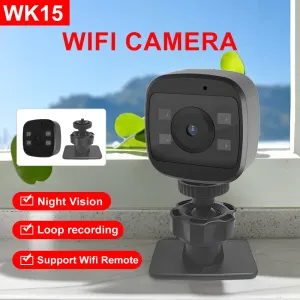 Cameras WK15 Mini WiFi HD Camera, micro-vocat enregistreur CAM, infrarouge, vision nocturne, enregistrement DV, caméscope, 1080p, IPC