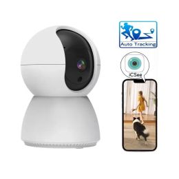 Camera's Wouwon Auto Track 2K Full HD 3MP IP Camera Surveillance Beveiliging Babymonitor Wifi Camera Mini CCTV Indoor Camera ICSEE App