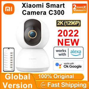 Cámaras Xiaomi Mi 360 ° Smart Camera C300 HD Versión global Wifi Visión Noche Monitor de seguridad para bebés Webcam Video Ai Human Trabajo con Alexa