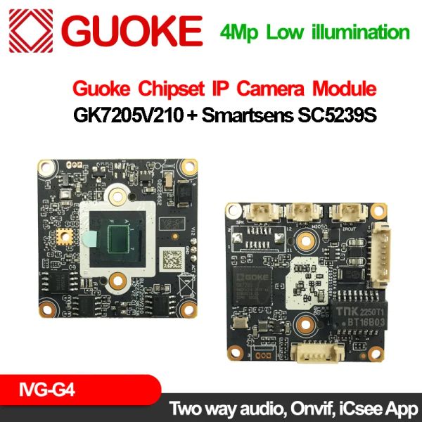 Caméras xmeye 4MP IP Camera Board Smartsens SC5239S GOKE Module H.265 AI Face Motion Detection RTSP CCTV Network Video Soupchance