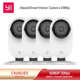 CAMERA YI 4PC Home Camera 1080p Kits WiFi IP Sécurité Système intelligent avec Vision Night Vision Monitor Baby sur iOS, Android App