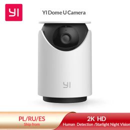 Cameras Yi Dome U Security Indoor Cam Pan Tilt IP 1080p avec WiFi Human Pet AI VIDEO VIDEOTHAND VOCHE ASTENTION COMPATIBILITÉ