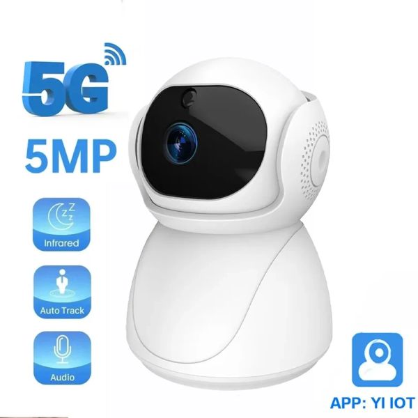 Cámaras Yi IoT 5G 2.4G 5MP WiFi Cámara PTZ IR Night Vision Security Security Camera de audio Audio Tracking Auto Monitor Soporte Alexa Google