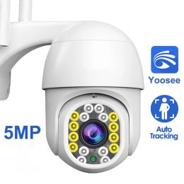 Camera's YooSee 2MP 5MP WiFi IP Camera Outdoor PTZ Wireless Camera 1080P AI Human Detect Alarm 4x Digital Zoom H.265 CCTV Security Camera