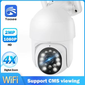 Cámaras cámaras cámaras wifi video vigilancia al aire libre 1080p Camera de seguridad Shell de metal CCTV Cam Waterproof Mini Home Protection P2P PTZ