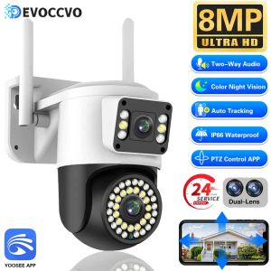 Camera's YooSee WiFi 8MP 4K Dual Lens Outdoor Security IP -camera's Meer LED Light Security WiFi Ptz Smart Home Night Vision CCTV WiFi Cam