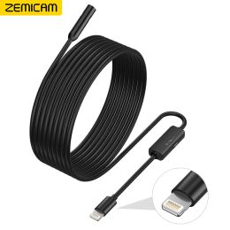 Cameras Zemicam Industrial Endoscope Camera pour iPhoneosios System 1080p HD Inspection Caméra de surnoue de voiture IP67 IP67