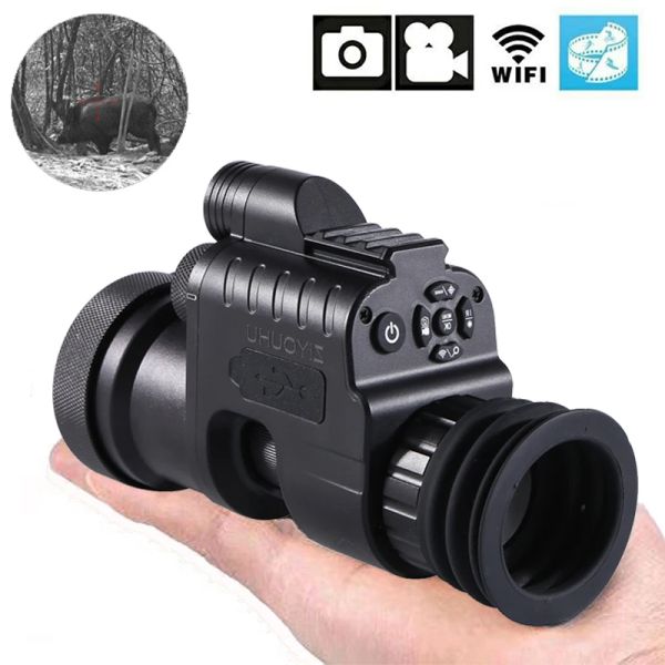 Cameras Ziyouhu Caza 850 nm Dispositif de vision nocturne infrarouge Riflescope monoculaire optique de chasse à la caméra de la caméra