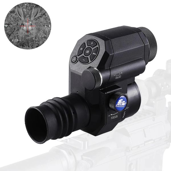 Caméras Ziyouhuinfrared Vision Night Vision Riflescope, monoculaire, zoom numérique 4x, caméra vidéo, étendue de visée de but monté pour la chasse, 850 nm