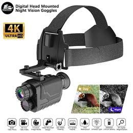 Camera's Ziyouhunight Vision Monocular, Hunting Helmet, FHD, 4K Video, Infrared Camera, Headworn, Night Vision, NV8260, 400m