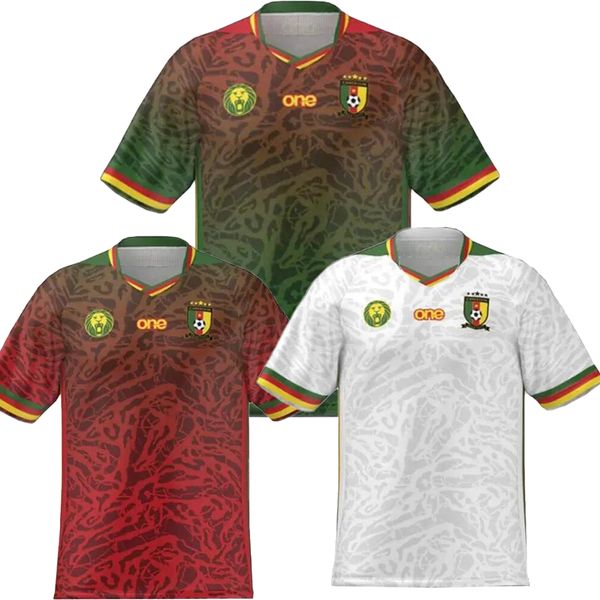 Cameroun 23-24 Maillots de football de qualité thaïlandaise 10 ABOUBAKAR 20 MBEUMO 12 TOKO EKAMBI 8 ANGUISSA 23 ONANA 22 MBEUMO 3 NKOULOU kingcaps dhgate Discount Design sports