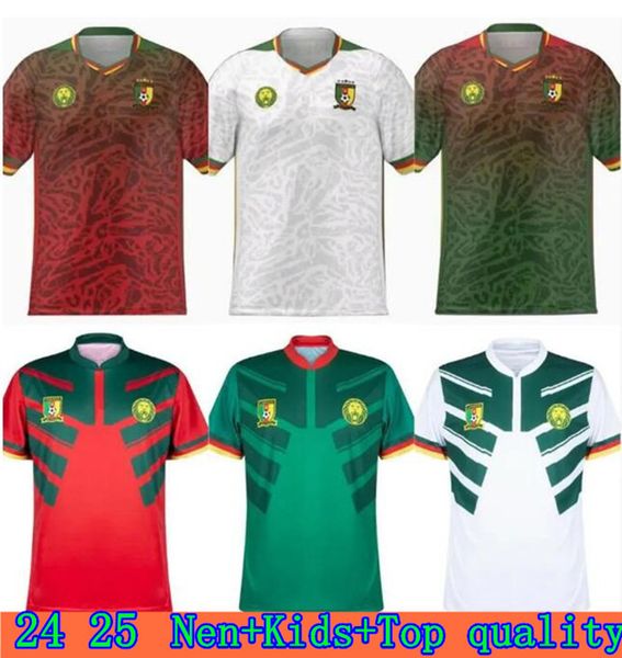 Cameroun Fans and Players Jerseys de football 2024 Coupe africaine Coupe Camerounais Camero-Football Shirts Aboubakar MBEUMO TOKO EKAMBI Maillot de Camerounais Men Kids Jersey