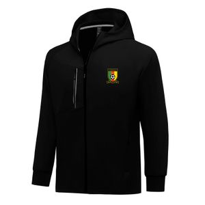 Camerún, chaquetas para hombre, abrigo cálido de otoño, sudadera con capucha para correr al aire libre, chaqueta deportiva informal de manga larga con cremallera completa