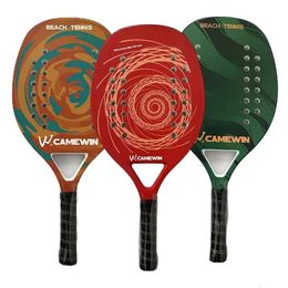Camewin Beach Tennis Racket Full Carbone Fibre Surface rugueuse Racket de balle de sport extérieur pour hommes Femmes Adulte Senior Player 240425