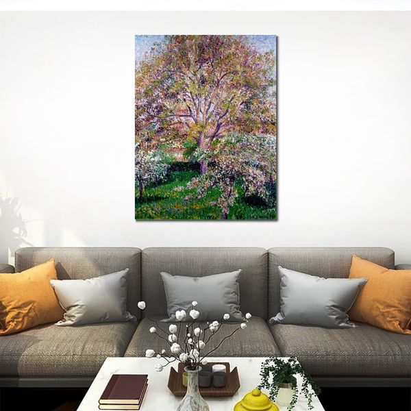 Camille Pissarro Canvas Art Wallnut en Apple Trees Handgemaakte impressionistische landschapsschilderkunst Home Decor Modern