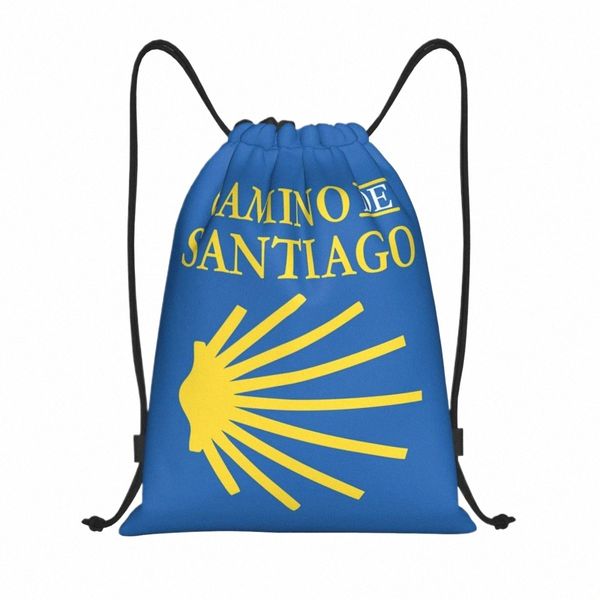 Camino De Santiago Cordon Sac À Dos Femmes Hommes Sport Gym Sackpack Portable Équitation Vélo Pétoncle Shell Boutique Sac Sack g6UL #