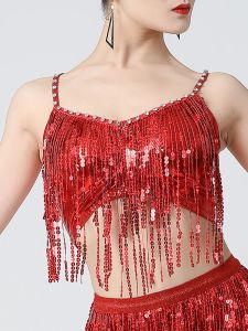 Débardeur Sexy à paillettes pour femmes, haut court brillant, Rave Party, col en v, dos croisé, soutien-gorge rembourré, Costume de danse du ventre