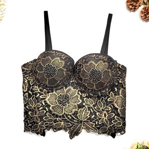 Camis pour femmes top top bratier sous-vêtements chic dentelle chic bronzing sexy camisole broderie brassiere tops tops nightclub party camis