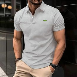 Camisa de Verano para Hombre Polo Manga Corta Fresco y Transpirable Top Ropa Grupo Empresa Talla Grande 240412