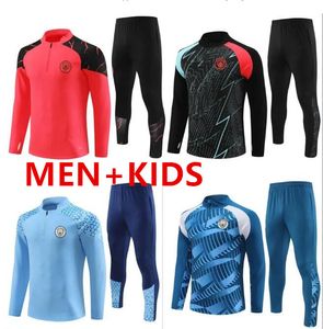 23/24 City Kids Man de Bruyne Soccer Tracksuit Grealish Survitement veste Fottball Training
