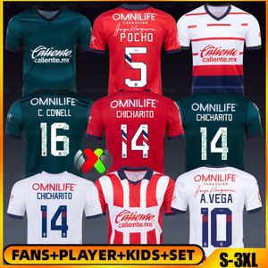 Camiseta Deportivo Javier Hernandez chicharito Chivas 2024 Maillots de football uniforme troisième Cade Cowell Liga MX Alexis Vega Alan Mozo Beltran Chiquete Kids KIT uniforme