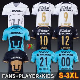 Camiseta de Liga Mx Juan Dinenno Club Universidad Nacional Unam Soccer Jersey 2023 Home Away Third Blue Nathan Silva Cesar Huerta Uniforms Kids Kit Salvio del Prete