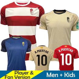 Camiseta Granada CF 2023 2024 Soccer jerseys Callejon A.Puertas Soro Uzuni 23 24 Jesus Vallejo F.Diedhiou C.Neva Bryan Bicard Men Kids Kit voetbal Shirts