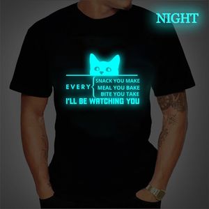 Camiseta Luminous Mens T Shirts Letras divertidas Every Snack You Make Meal Bake Impreso Harajuku Hombres mujeres Camisetas Tops 220613