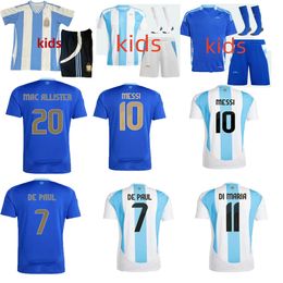 Camisetas ArgENtiNA voetbalshirt M E S S I kindertenue 2024 Copa America 3 sterren 2025 National Team Cup 24/25 thuis uit voetbalshirt Train DI MARIA LAUTARO MARTINEZ