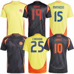 Camisetas Colombia James Soccer Jerseys Kit Player versie 2024 Copa America Columbia National Team D.Valoyes Arango C. Chucho Cuadrado voetbaltophirtuniform