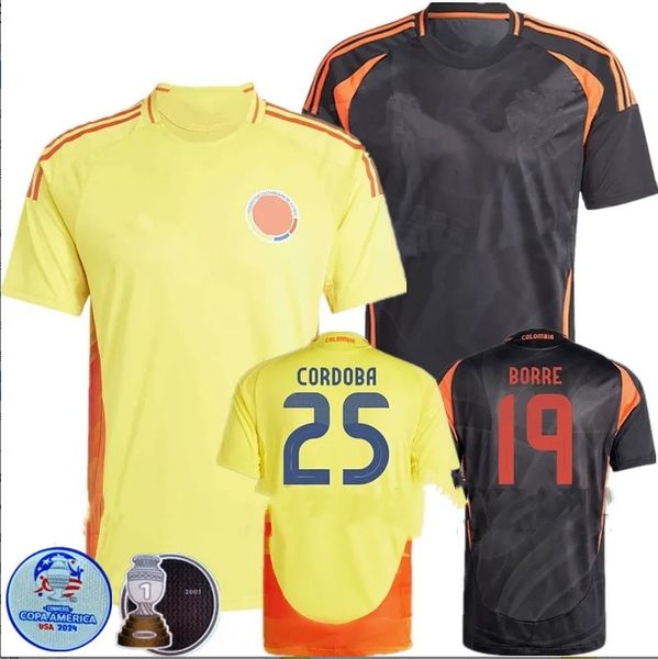 Camisetas Colombie JAMES Soccer Jerseys Kit Player Version 2024 Copa America Columbia National Team Home Away Set D.VALOYES ARANGO C. CHUCHO CUADRADO Football
