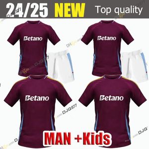 24 25 Soccer Jerseys Kids Kit Home 2023 2024 Aston Villas Football Shirt Away Fans Player Version Camisetas Futbol Mings McGinn Buendia Watkins Maillot Foot