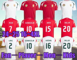 Camitas Hongrie Soccer Jersey 2024 Euro Cup Hongroian National Team Home Red Away White Szoboszlai Football Shirts Gazdag Roland