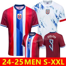 Camisetas Norwaies Haaland 2024 Euro Noruega National Team Soccer Jersey Home Away Erling Odegaard Oscar Bobb Camisetas de fútbol