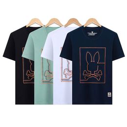 Camisetas para Hombre Mens T-shirts psychologique Bunny Skull Rabbit Hemd Camisas de Hombre Men Designers Tshirt Round Neck Short Sleevevedshirt High Quality Casual